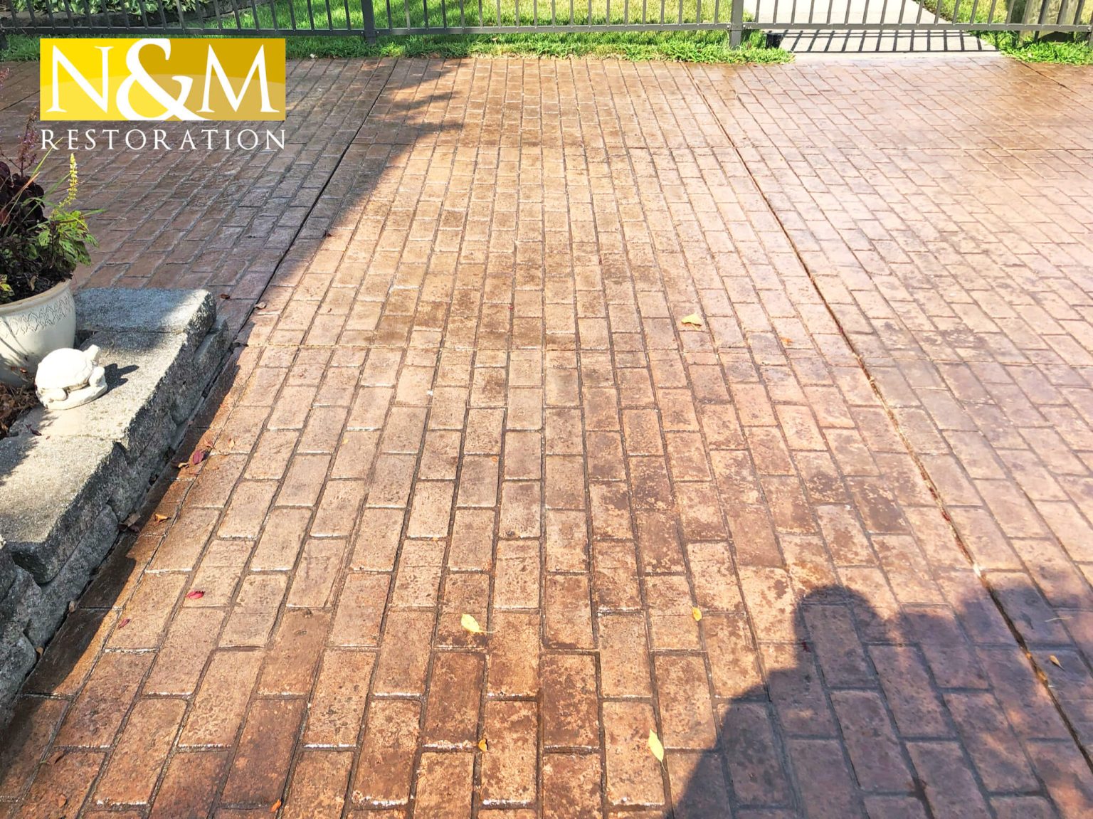 Are Stamped Concrete Patios Slippery? N&M Restoration