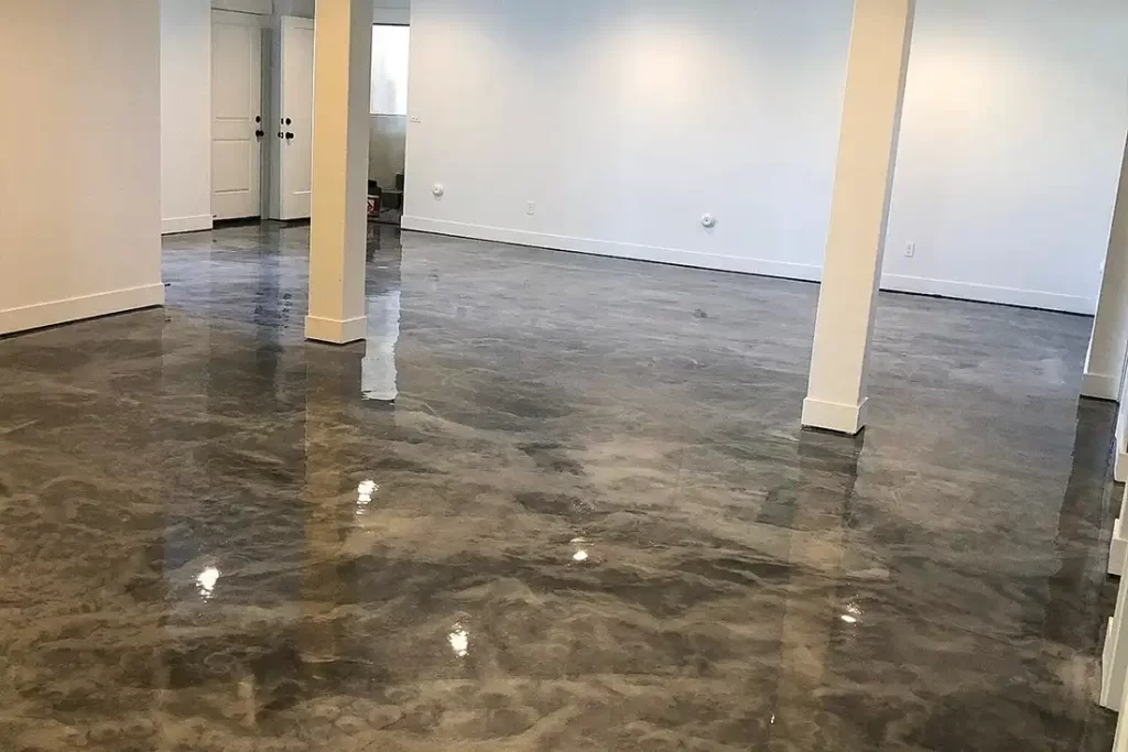 marbled epoxy garage floor