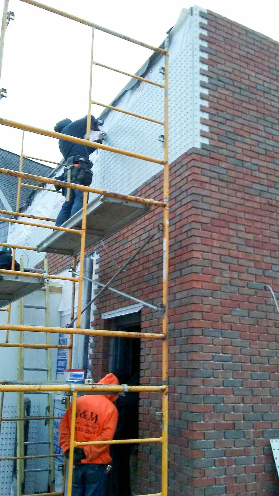 commercial exterior wall repair in Livonia