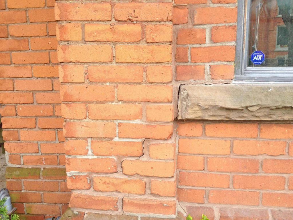 brick repair michigan, cracked brick repair