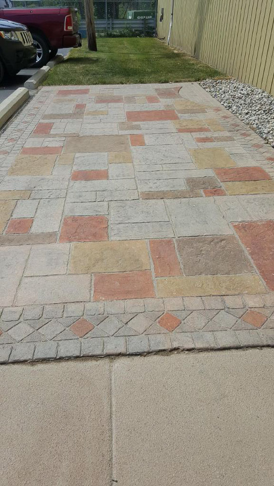 cool designs in stamped concrete