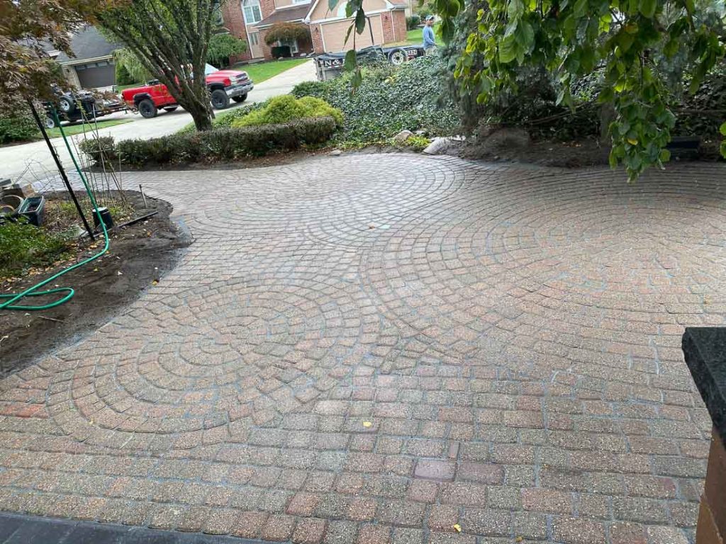 concrete paver driveway example