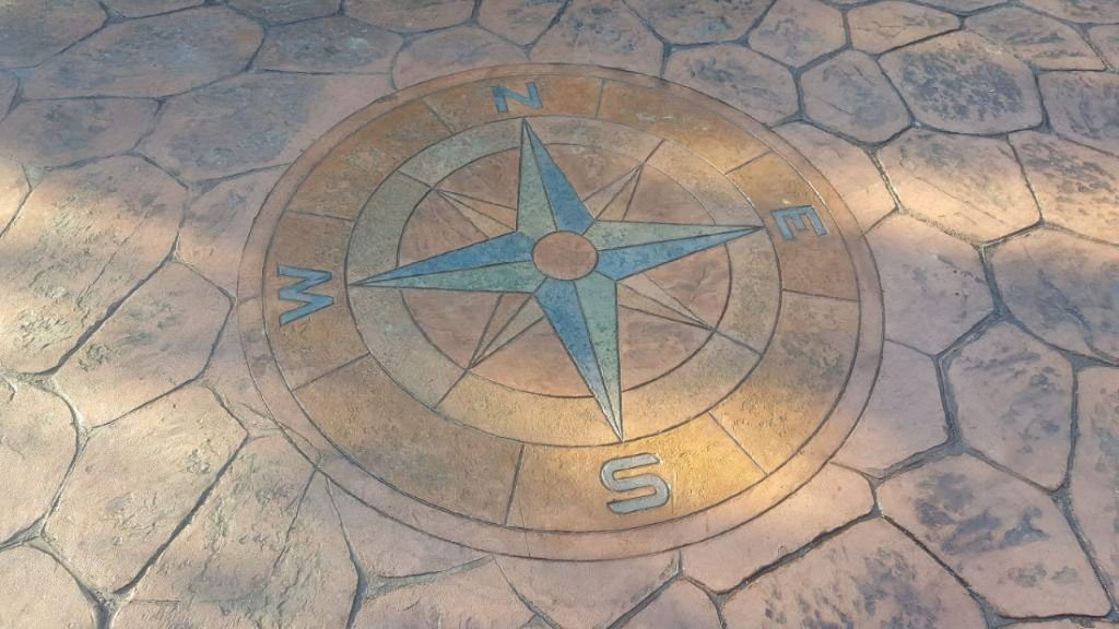 unique stamped concrete design and color