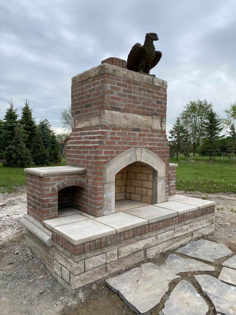 outdoor fireplace