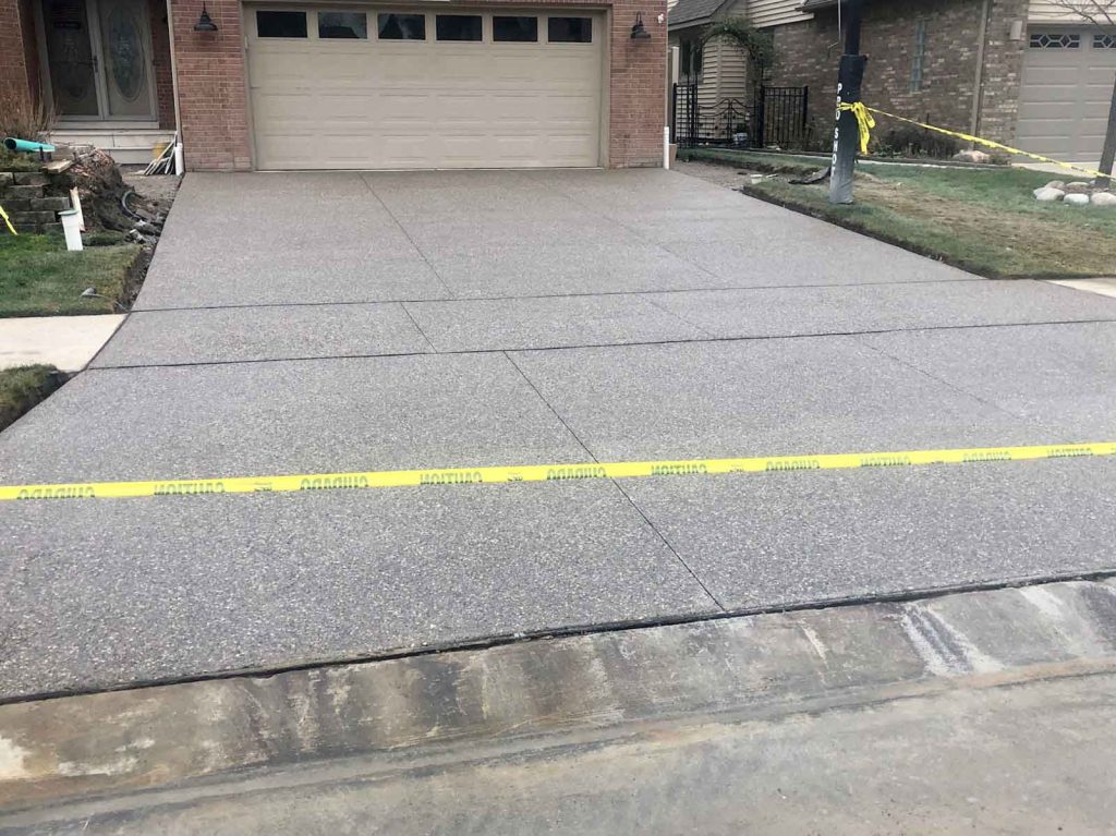 Concrete driveway examples exposed aggregate