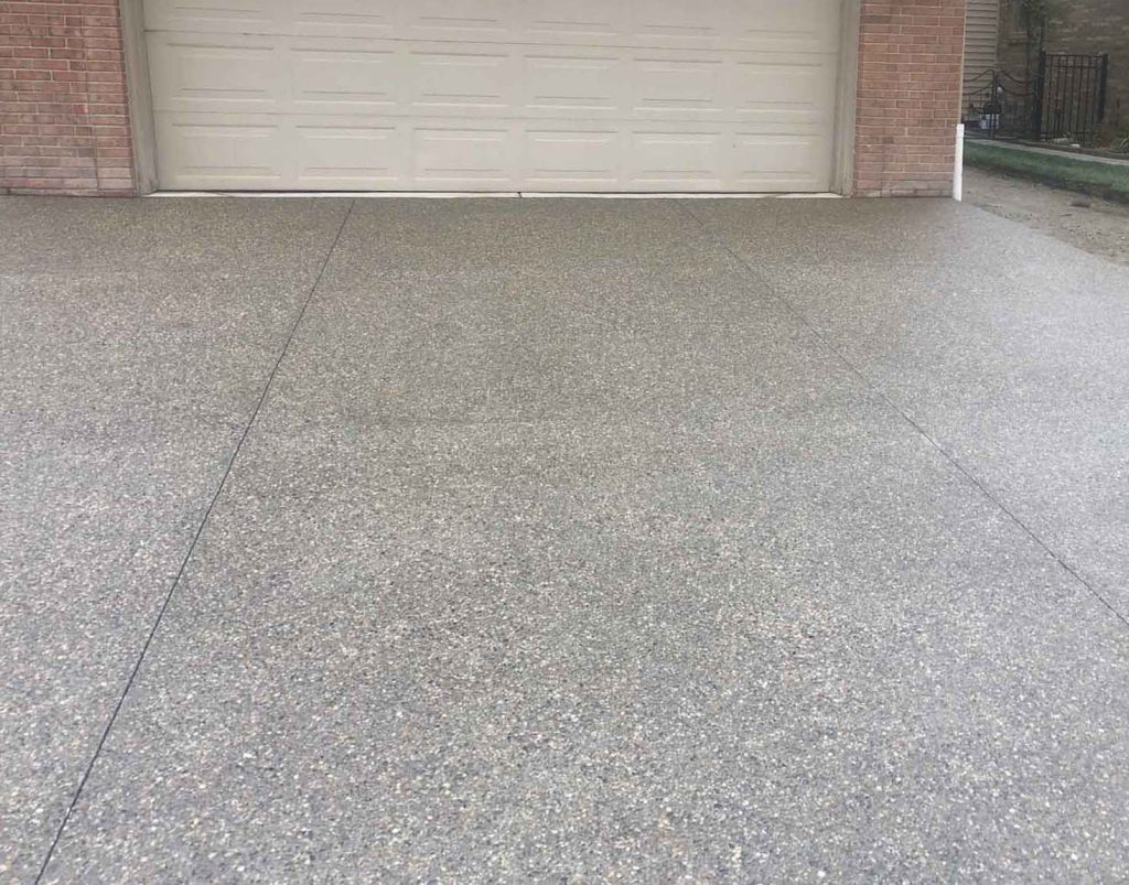 Exposed aggregate concretre driveways add curb appeal. 