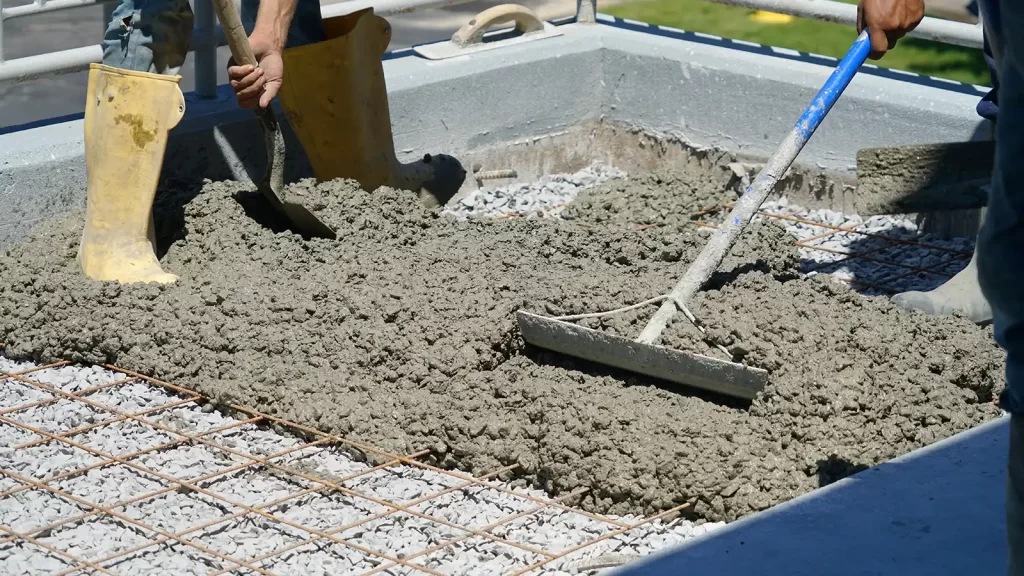 forming the concrete driveways structure