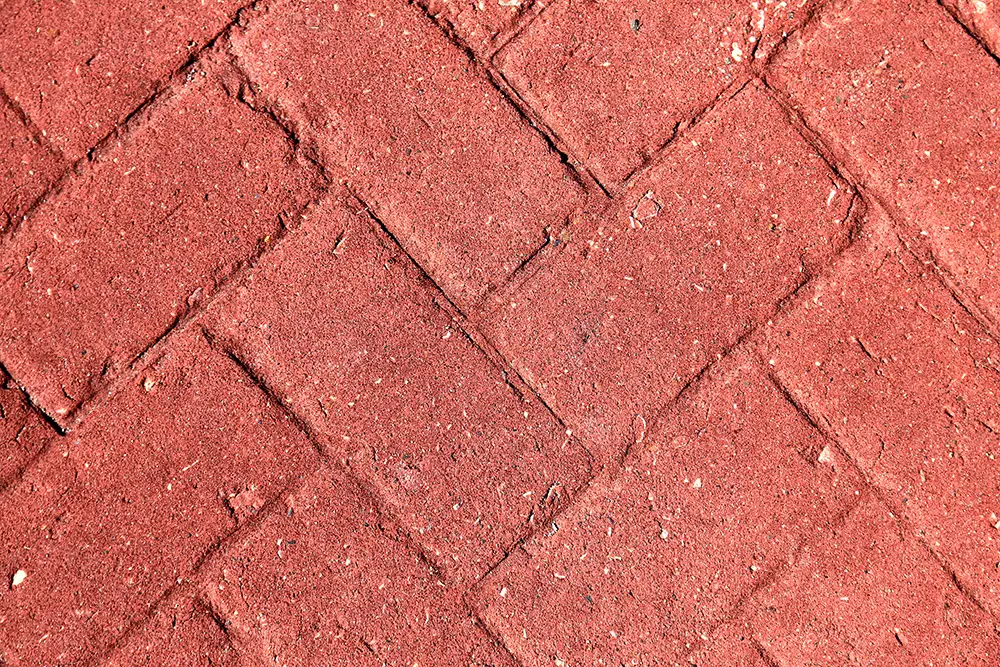 herringbone stamped and textured concrete